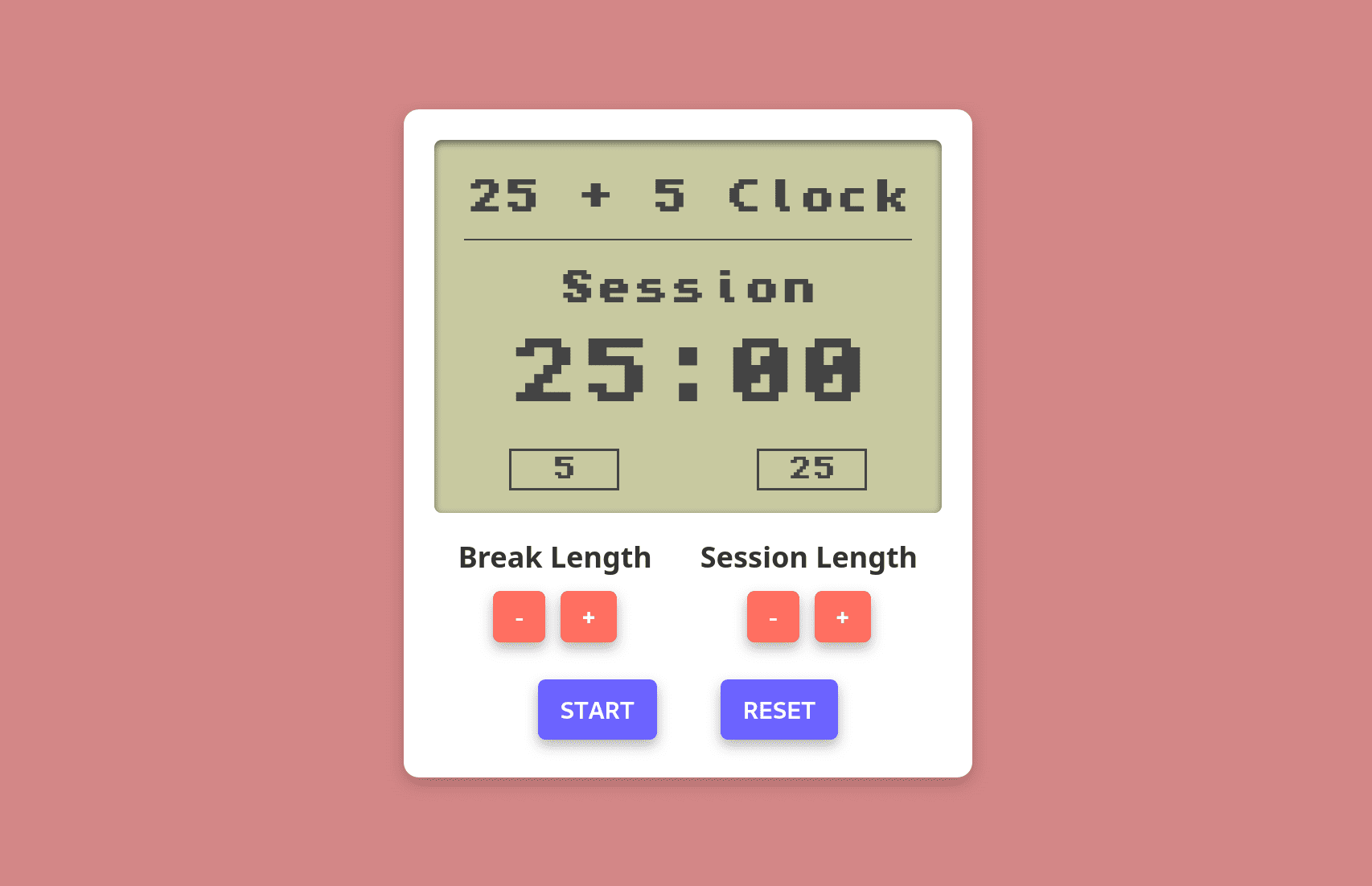 25 + 5 Clock
