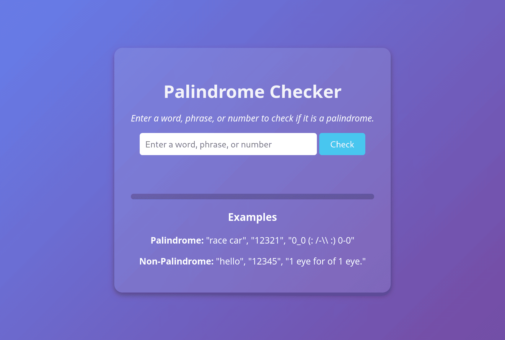 Advanced Palindrome Checker