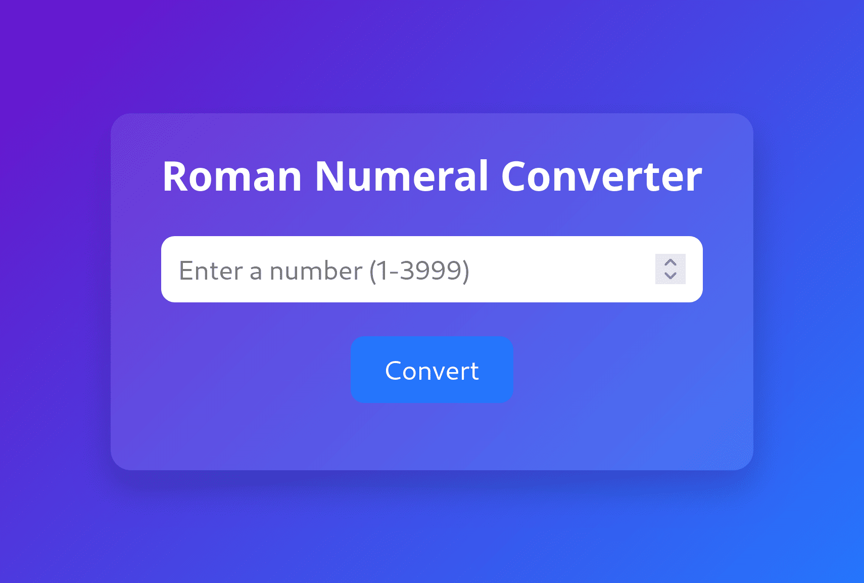 Roman Numeral Converter