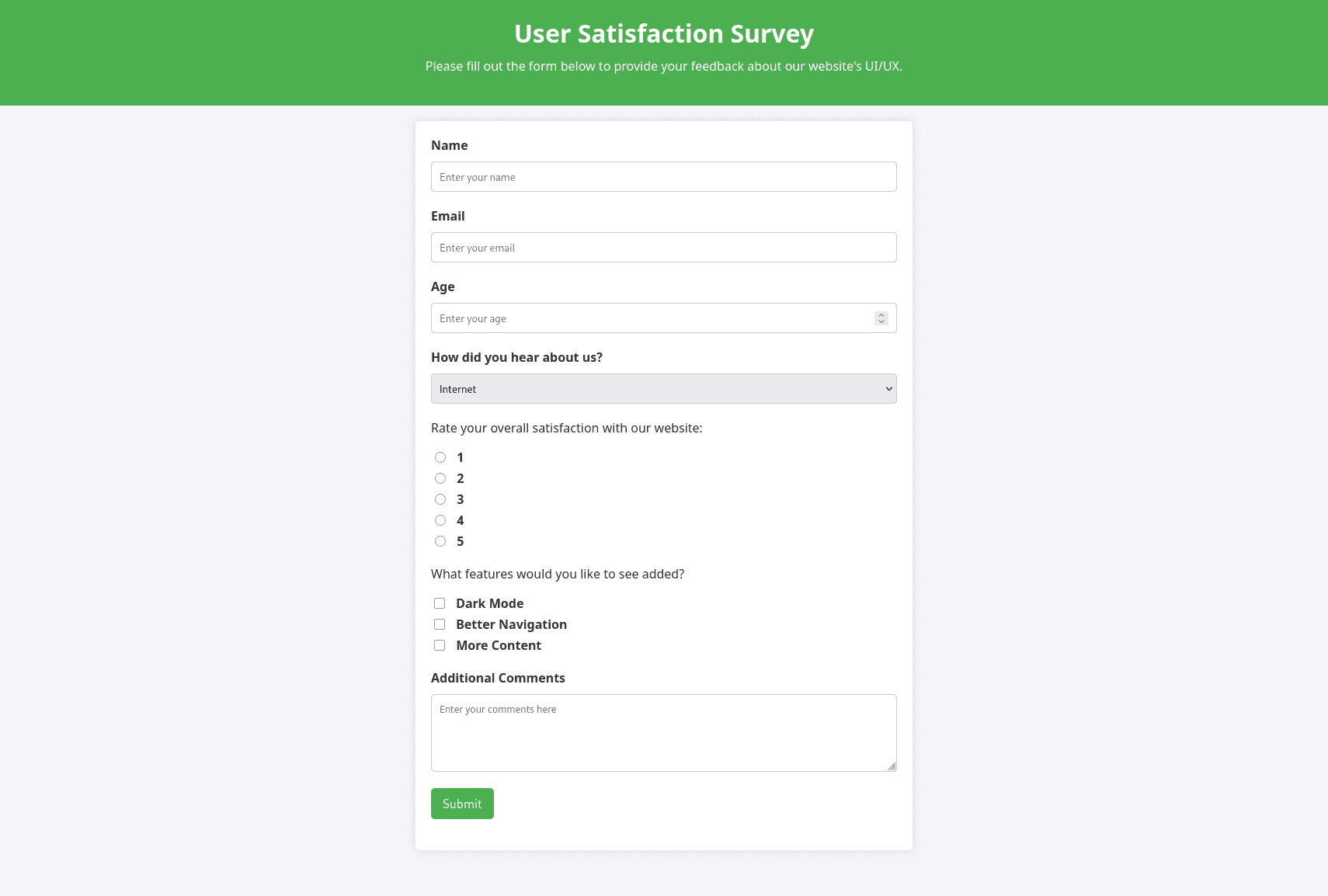 Survey Form